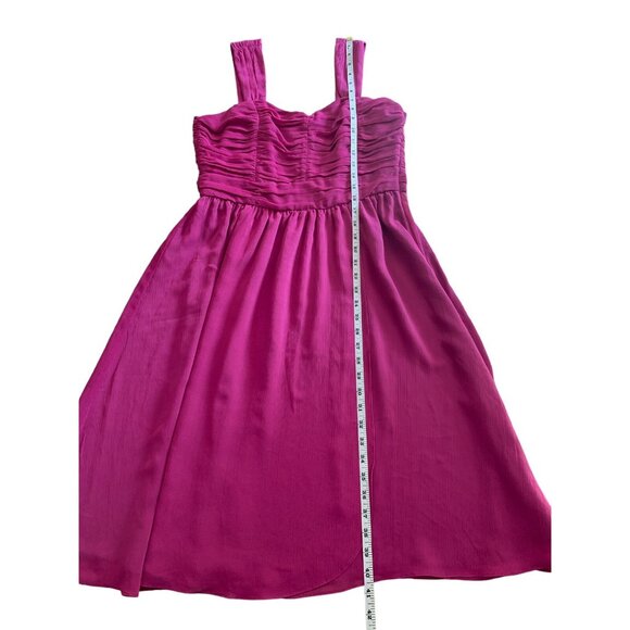 H&M Sleeveless Empire Waist Midi-Length Sundress With Ruched Bodice & Wide Strap - Picture 5 of 9